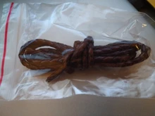 Cordón de cuero genuino trenzado, cuerda redonda de 3mm, 4mm, 5mm, 1 metros/lote