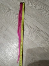 Lupu-extensiones de cabello sintético para niña, horquilla larga y lisa con un Chip en color arcoíris resaltado, para cabello falso