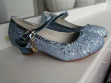 Zapatos de cuero para niña, zapatos de vestir de boda para niña, zapatos de baile de princesa Elsa con lazo, Sandalias planas informales para niña 2020