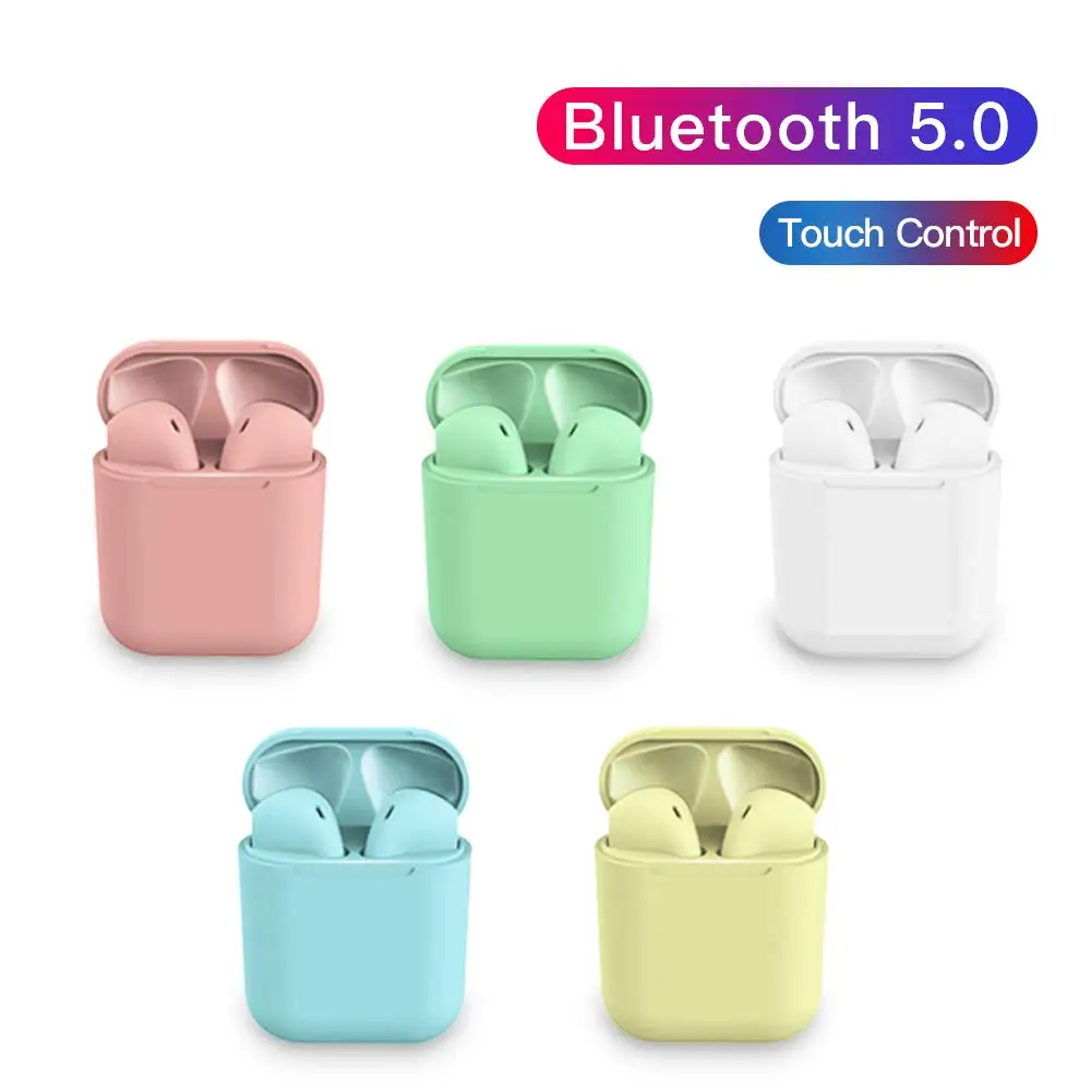 Auriculares inalámbricos bluetooth inPods 12 с помощью губки Макарон 5,0 cajita bateria внешний аккумулятор на Airpods стерео cascos грех кабель сайт peques