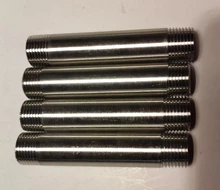 1-Water-Connection Stainless-Steel Threaded-Pipe-Fittings Male-X-Male SS304 1-1/4-3/8-100mm-Length