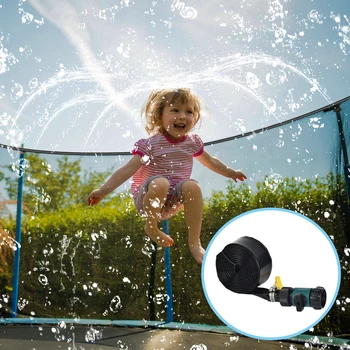 

Summer 39 49 FeetWater Sprinkler Trampoline Sprinkler Outdoor Garden Water Games Toy Sprayer Backyard Water Park Accessories