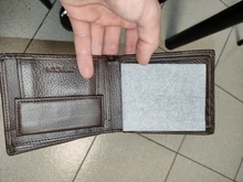 100% de los hombres de cuero genuino cartera producto Premium Cuero de vaca Real carteras para hombre negro Tarjeta de crédito en efectivo de recepción titular de la cartera