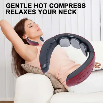 

Relieve Neck Massager Electric Massage Body 4 Modes ABS Red Physiotherapy Machine Pain Relief Tool Healthcare Relaxation