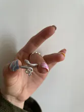 CANNER 925 anillos de plata esterlina para mujeres bonita serpiente apertura redonda anillo de plata 925 de joyería fina minimalista regalo anillos