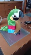 Peluche de loro parlante eléctrico para niños, juguete de peluche de pájaro parlante con alas que se repiten, regalo para niños