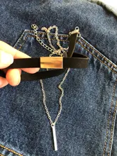 XIYANIKE-gargantilla de terciopelo negro para mujer, collar con cadena dorada, gargantilla de barra para mujer, collar para mujer, Gargantilla ras du cou N664