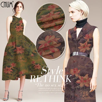 

CNUM SS054 100% Silk Spinning/ Lotus Pond/ Silk Fabric Heavy Watered Gauze/ Width1.20yd Thickness 42mm