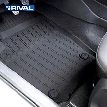 Для Volkswagen Polo СЕДАН 2009- Резиновые коврики в салон автомобиля 5 шт./компл. [Rival 65804001]