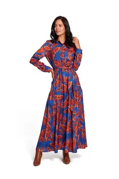 

Leaf Patterned Pocket Dress