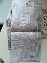 4 Uds 24 páginas inglés versión perdido océano de viaje en el tiempo para colorear libro Flor de mandala para adultos para aliviar el estrés libro de dibujo artístico