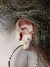 Yobest moda Punk Rock oído geométrica brazalete para las mujeres Vintage gemelos Unisex pendientes de Clip pendientes largos aretes pendientes sin perforar Declaración