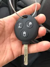 Funda de silicona para llave del coche, funda protectora para BENZ SMART para CITY y ROADSTER FORTWO, 3 botones, mando a distancia