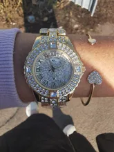 Relojes de oro con diamantes para mujer, pulsera femenina de marca de lujo con diamantes de imitación