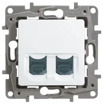 

672252. Socket Internet + phone (RJ45 + RJ45) UTP 5e Legrand Etika (white).