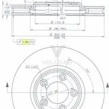 BREMBO Диск тормозной передн JAGUAR: S-TYPE 99