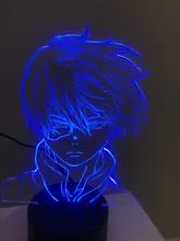 Lamp Bedroom-Decor Gift Led-Night-Light Acrylic Academia Face-Design Anime Shoto Todoroki