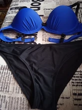 ESSV-bañador rojo de realce, conjunto de bikini de talla grande para mujer, traje de baño sexy acolchado con correa ajustable, bikinis bordeados, ropa de baño de verano