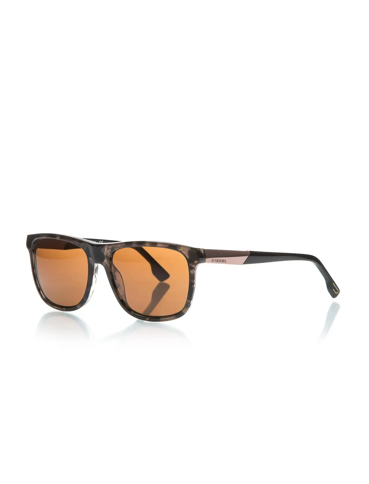 

Men's sunglasses dl 0187 05e bone Brown organic square square 57-17-145 diesel
