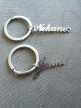 Letter Keyring Keychain Gifts Custom Name Stainless-Steel Personalized Women Sipuris