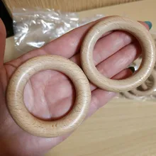 Lets Make-anillos de madera para dentición de bebé, roedores de madera de arce Natural de superficie lisa 98/70/55/40mm, sin Bpa, 50 Uds.