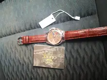 Relojes de lujo de cuarzo de los hombres relojes correa de cuero impermeable 30M de los hombres de moda gratis reloj con envío para hombres reloj con encendedor