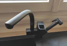 Sink Faucet Pull-Out Cold-Dishwasher Copper Black Kitchen Saeuwtowy Rotating-Sink Hot