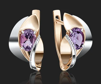 

Серьги в красно-белом золоте 585 пробы