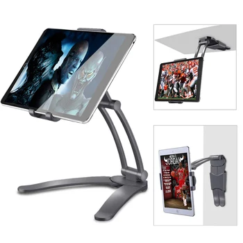 

Universal Kitchen Tablet Mount Stand Metal Bracket Smartphones Holders 360° Rotating Wall Desk Tablet Stand Phone Holders