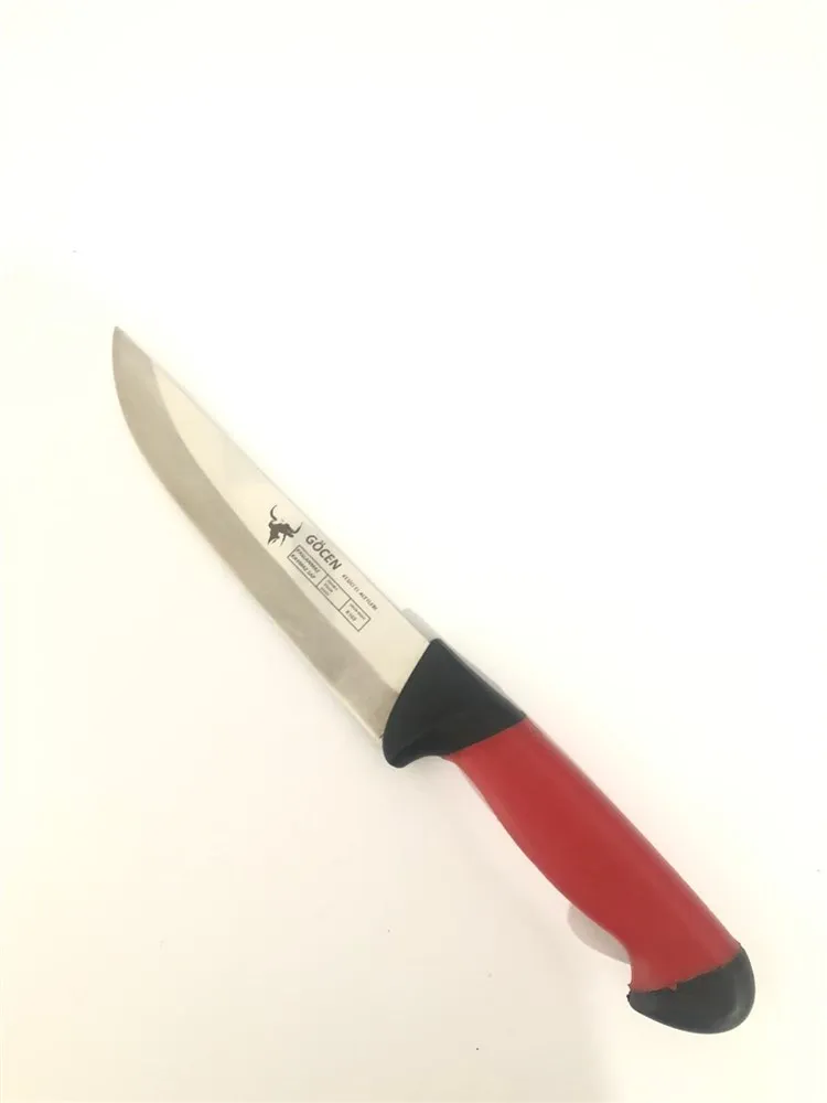 Paslanmaz çelik mutfakbıçağı seti şef dilimleme soyma mufak aksesusarı rahat kayma sap ekmek kesme keskin çift renkli sap 31 cm