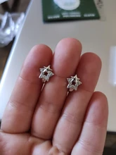 Pendientes de Estrella de Plata de Ley 925 para mujer, aretes de cristal para mujer, joyas de plata de ley 2020 de Corea