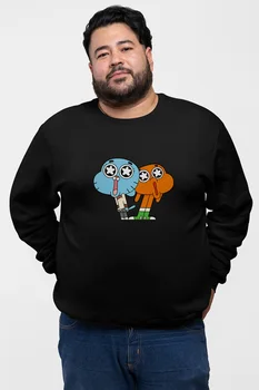 

Angemiel Wear Fan Up To Darwin And Gumball Black Men 'S Sweatshirt
