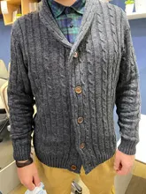 Suéter de marca de moda para hombre, Rebeca de hombre, jerséis con punto entallado grueso, ropa informal de estilo coreano de alta calidad para otoño, novedad de 2021