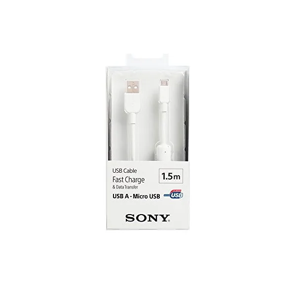 USB кабель sony CP-AB150W 2.4A белый(1,5 м