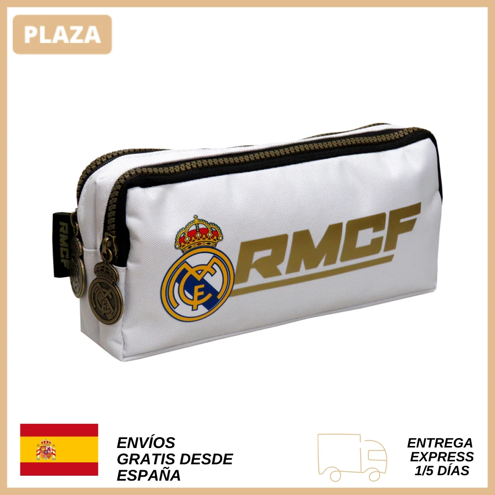 PORTATODO doble real madrid producto oficial estuche escolar estuche para lápices papelería fútbol universidad|Estuches - AliExpress
