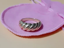 Anillos irregulares de croissant para mujer, Anillos geométricos circulares gruesas con texturas minimalistas, joyería 2021