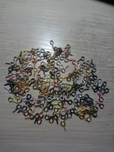 200 unids/lote pequeño Mini ojo Pins eyepin ganchos ojales tornillo roscado 8 colores cierres ganchos DIY joyería hacer accesorios