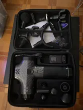 Pistola de masaje eléctrica LCD para adelgazar músculos, relajación para cuello, parte trasera del pie, pierna, hombros, pistola de masaje de percusión