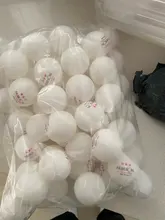 Huieson-pelotas de tenis de mesa 30 50 100, Material inglés, 3 estrellas, 40 + Pelotas de Ping Pong de plástico ABS, para entrenamiento de tenis de mesa