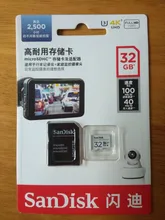 Microsd-Card High-Endurance Sandisk Video-Speed U3 256GB 32GB 64GB 128GB V30 Up-To-100m/S