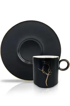 

LUXURY BLACK GOLD 6-TURKISH COFFEE / ESPRESSO CUP SET