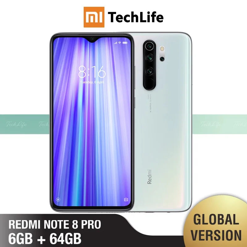 Глобальная версия Xiaomi Redmi Note 8 Pro 64 Гб ROM 6 Гб RAM (абсолютно новая/запечатанная) note 8 pro, note8pro, note8, Мобильный смартфон Глобальная версия Xiaomi Redmi Note 8 Pro 64 Гб ROM 6 Гб RAM (абсолютно новая/запечатанная) note 8 pro, note8pro, note8, Мобильный смартфон