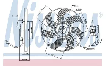 

NISSENS Fan, radiator for AUDI A3