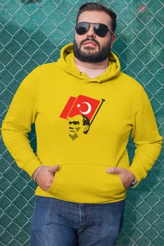 

Angemiel Wear Turkish Flag Yellow Men 'S Hooded Sweatshirt