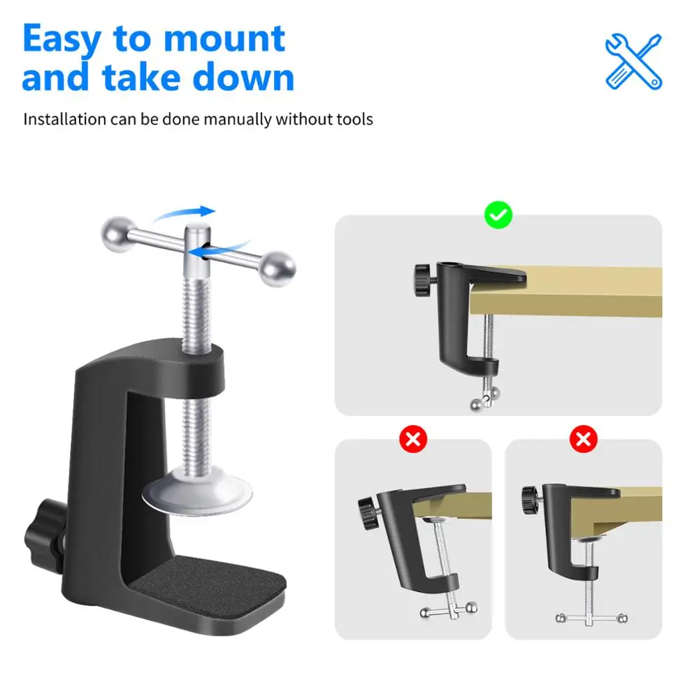 Heavy-duty Table Mounting Clamp Adjustable Arm Clamp Suspension Scissor Arm