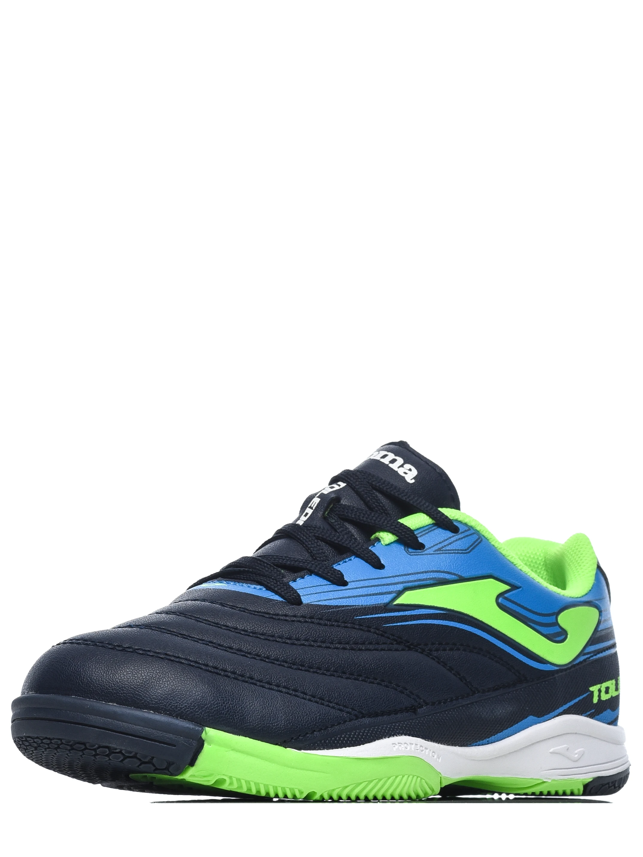 Joma. Futsal shoes Toledo dark blue Lightweight Durable Equipment High Quality Sport Mini Football Artificial Cleats Double Sole Grass Lawn Comfort