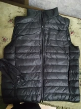 Chaleco de plumón de pato para hombre, chaqueta ultraligera sin mangas, acolchada, con cuello levantado, a prueba de viento, para invierno
