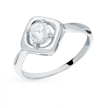 

Silver ring with cubic zirconia sunlight sample 925