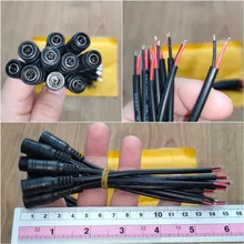 5/10 Uds 5,5x2,1 macho DC macho o hembra conector de Cable para 3528 de 5050 LED de luz de tira