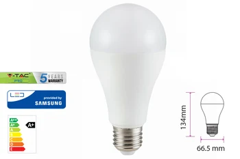 

Led lamp E27 A65 15W neutral white 4000K bulb ball Samsung Chip warranty 5 years SKU-160